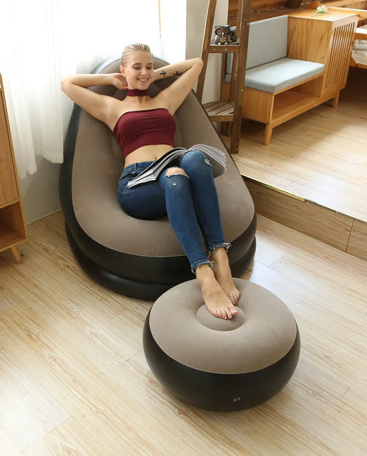 SILLON INFLABLE CON APOYA PIES